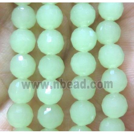 Chinese crystal glass bead, faceted round