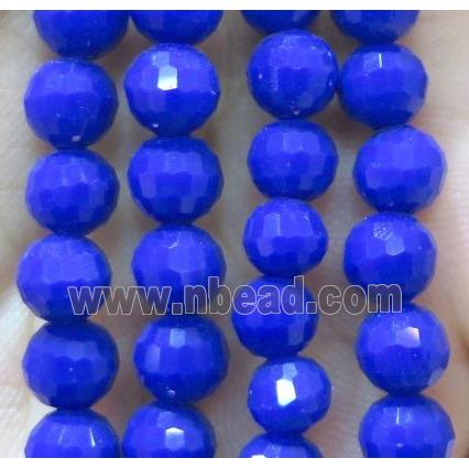 Chinese crystal glass bead, faceted round