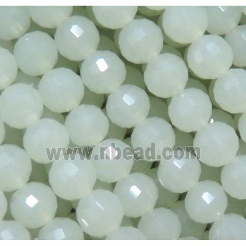 Chinese crystal glass bead, faceted round