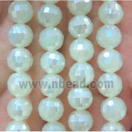 Chinese crystal glass bead, faceted round