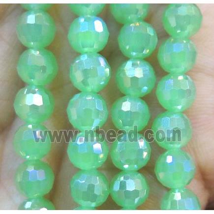 Chinese crystal glass bead, faceted round