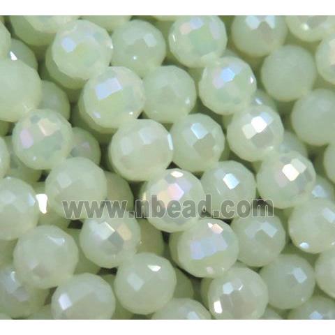 Chinese crystal glass bead, faceted round