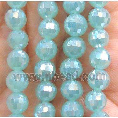 Chinese crystal glass bead, faceted round