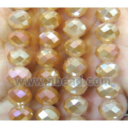 Chinese crystal glass bead, faceted rondelle