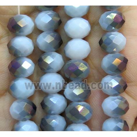 Chinese crystal glass bead, faceted rondelle