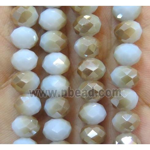 Chinese crystal glass bead, faceted rondelle