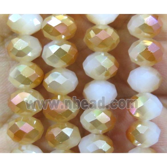 Chinese crystal glass bead, faceted rondelle