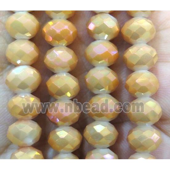 Chinese crystal glass bead, faceted rondelle