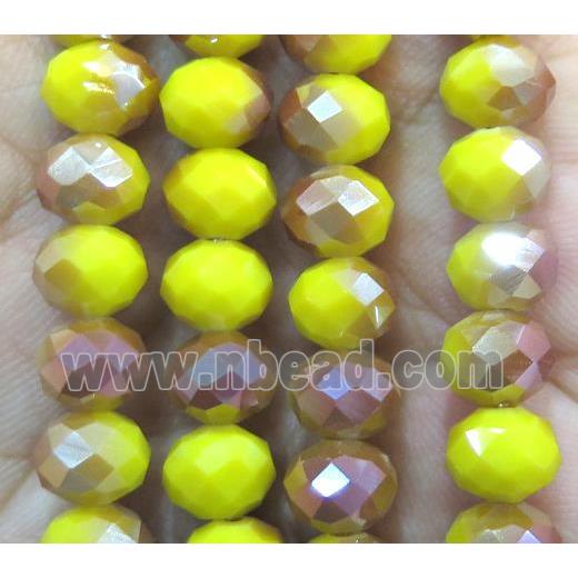 Chinese crystal glass bead, faceted rondelle