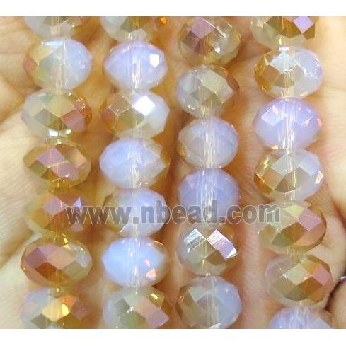 Chinese crystal glass bead, faceted rondelle