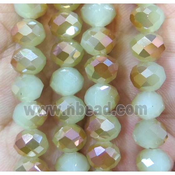 Chinese crystal glass bead, faceted rondelle