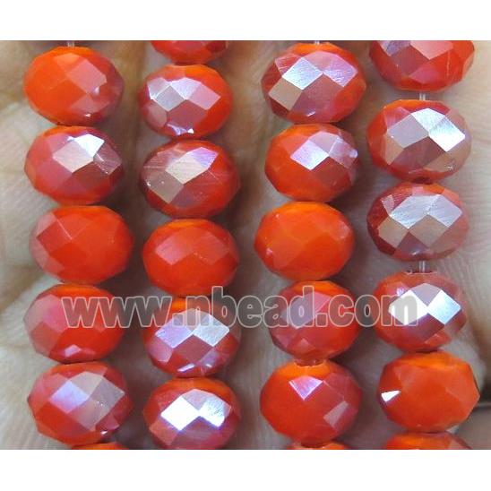 Chinese crystal glass bead, faceted rondelle