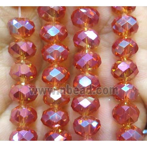 Chinese crystal glass bead, faceted rondelle