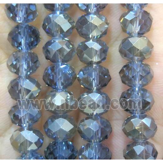 Chinese crystal glass bead, faceted rondelle