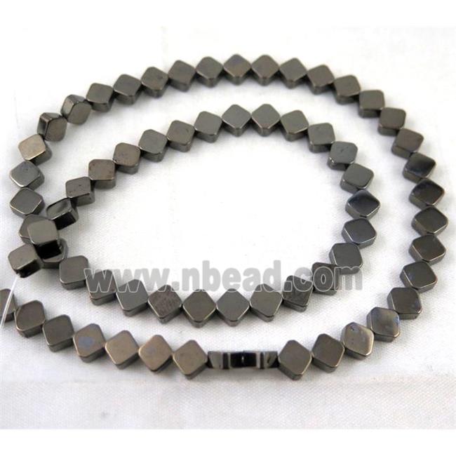 hematite square beads