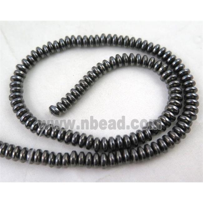 black hematite heishi disc beads