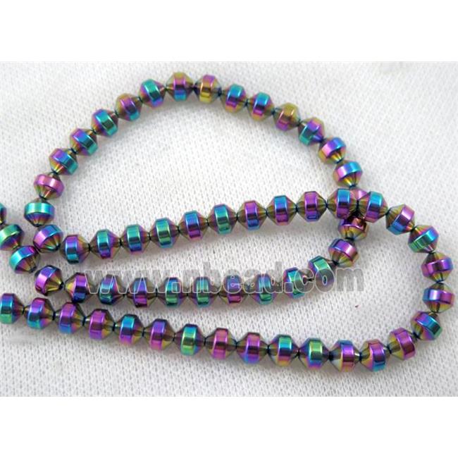 rainbow hematite awl beads