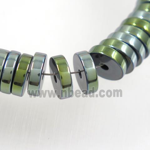 green Hematite heishi beads