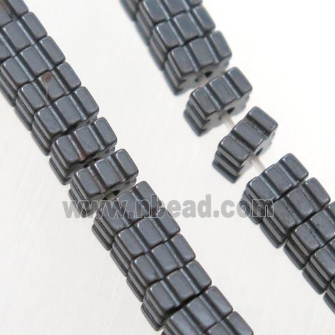 black Hematite square beads