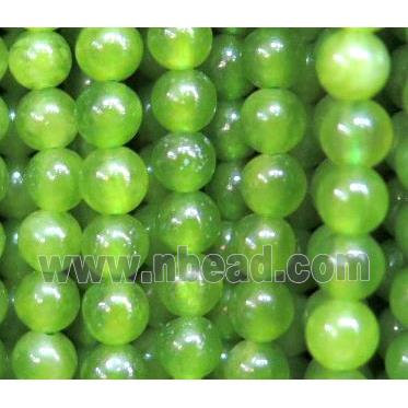 tiny round agate beads, green dye