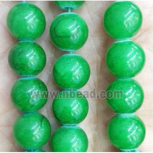 green jade bead, round, stabile