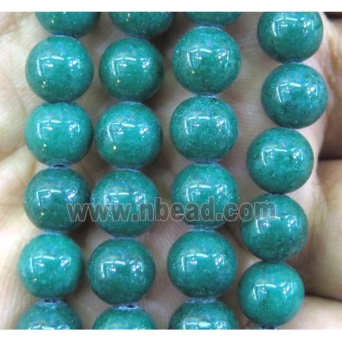 green jade bead, round, stabile