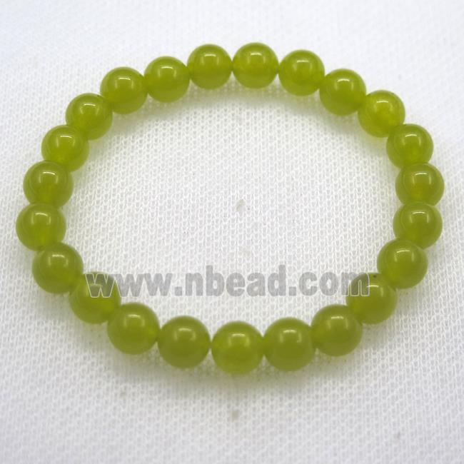 Stretch Jade bracelet, dye