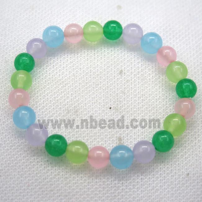 Stretch Jade bracelet, dye