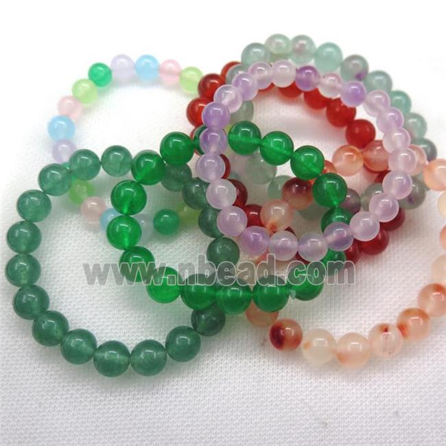 Stretch Jade bracelet, dye