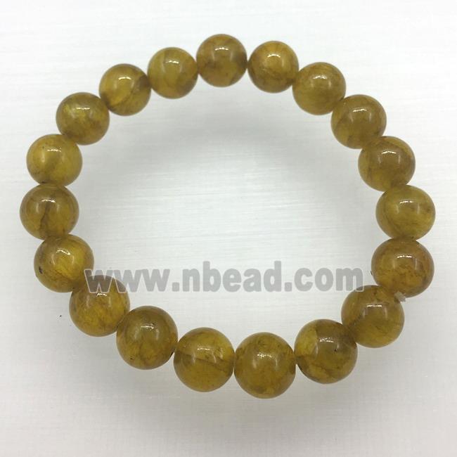 Stretch Jade bracelet, dye