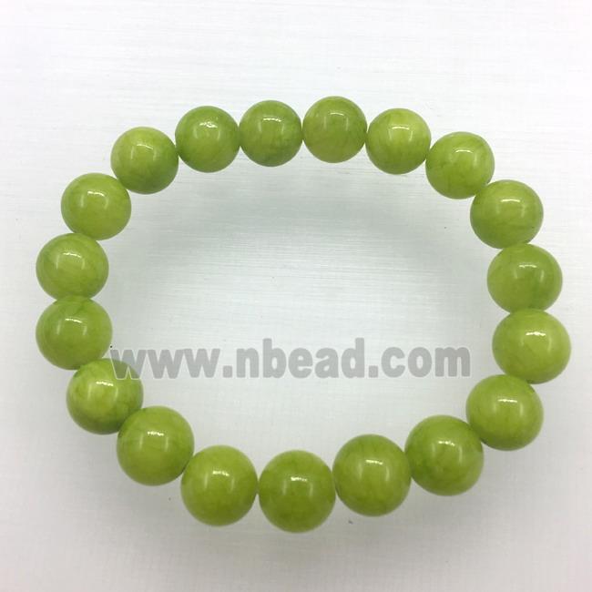 Stretch Jade bracelet, dye