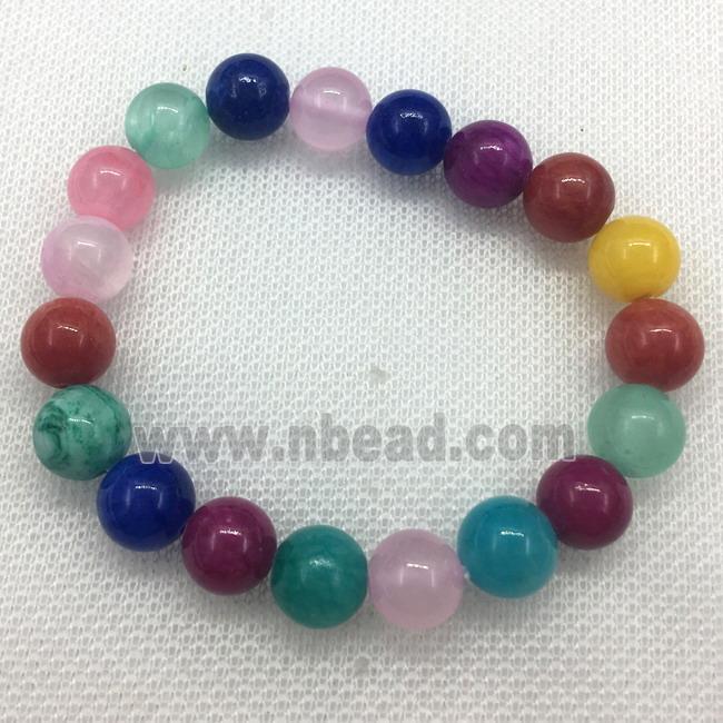 Stretch Jade bracelet, dye