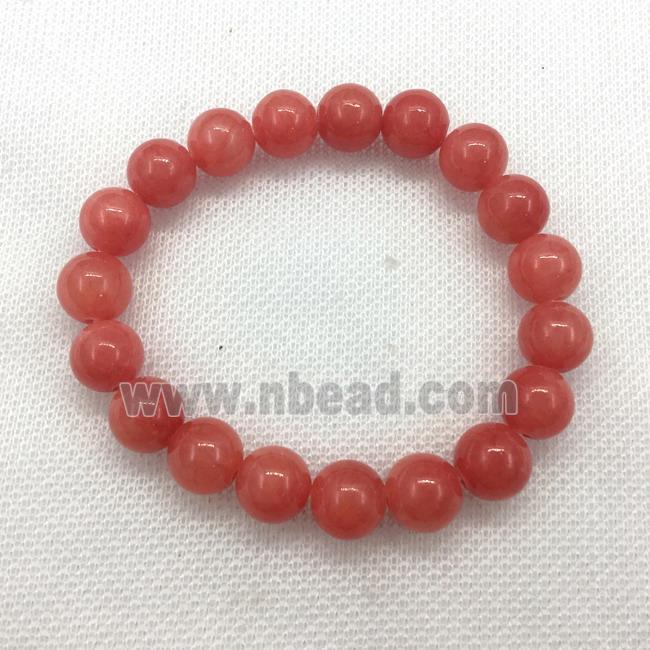 Stretch Jade bracelet, dye