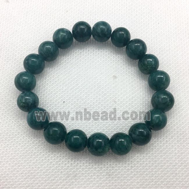 Stretch Jade bracelet, round, dye