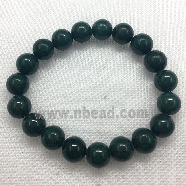 Stretch Jade bracelet, round, dye