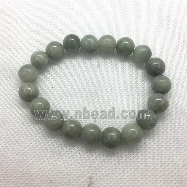 Stretch Jade bracelet, round, dye