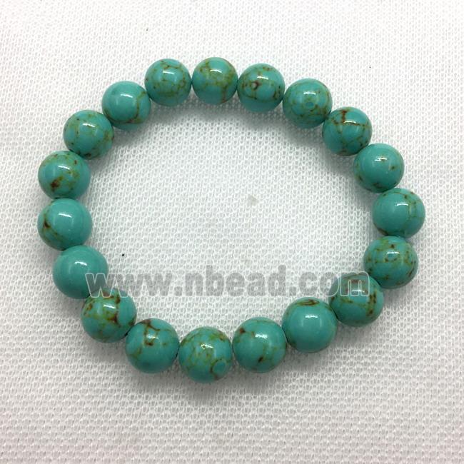 Stretch Jade bracelet, round, dye