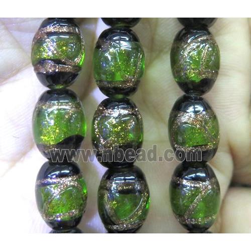 lampwork bead, barrel