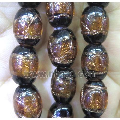 lampwork bead, barrel