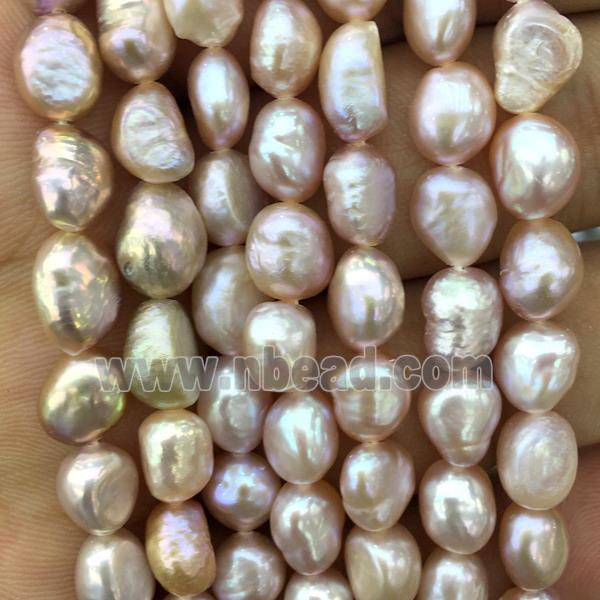 purple Freshwater Pearl beads, freeform