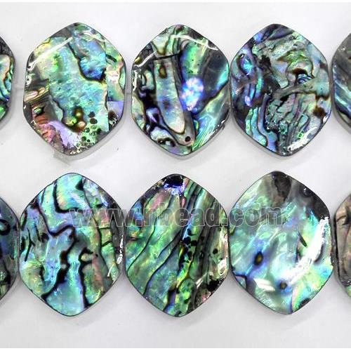 Paua Abalone shell bead, freeform