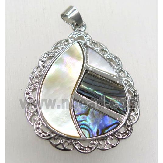 Paua Abalone shell pendant