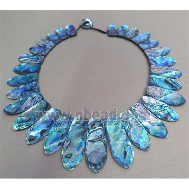 Paua Abalone shell necklace collar