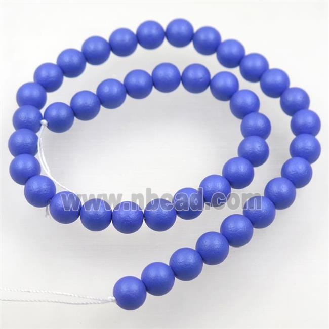 round matte lavender pearlized shell beads