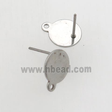 stainless steel stud earring with pad