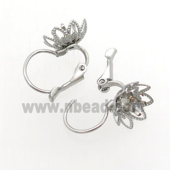 stainless steel leaveback earring with bail