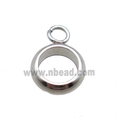 stainless steel hanger bail, platinum plated