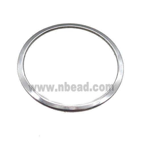 stainless steel circle JumpRings, platinum plated