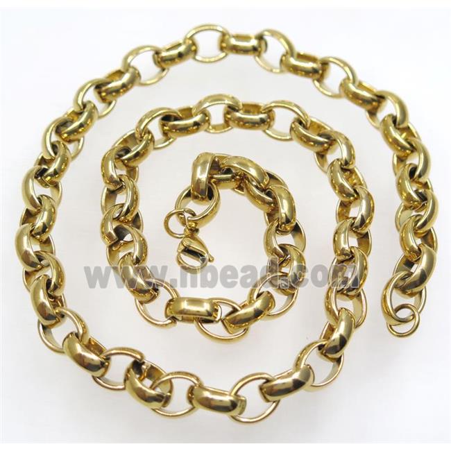 Stainless Steel Necklace Chain Gold Plated