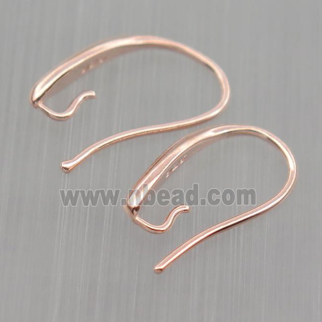 Sterling Silver Hook Earrings, rose gold